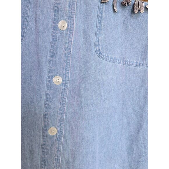 Vintage Country Legends 90s Denim and Suede Southwest Themed Vest New with Tags! - Picture 10 of 11